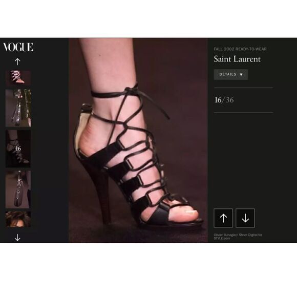 YSL Tom Ford Gladiators Heels Velvet Iconic Lace - Picture 3 of 15